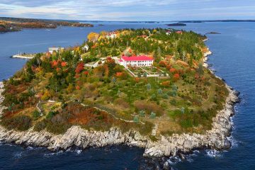 hope island private island aerial shot