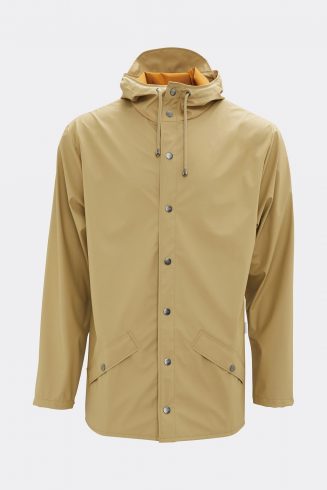 RAINS Jacket Rain Jacket Front Tan